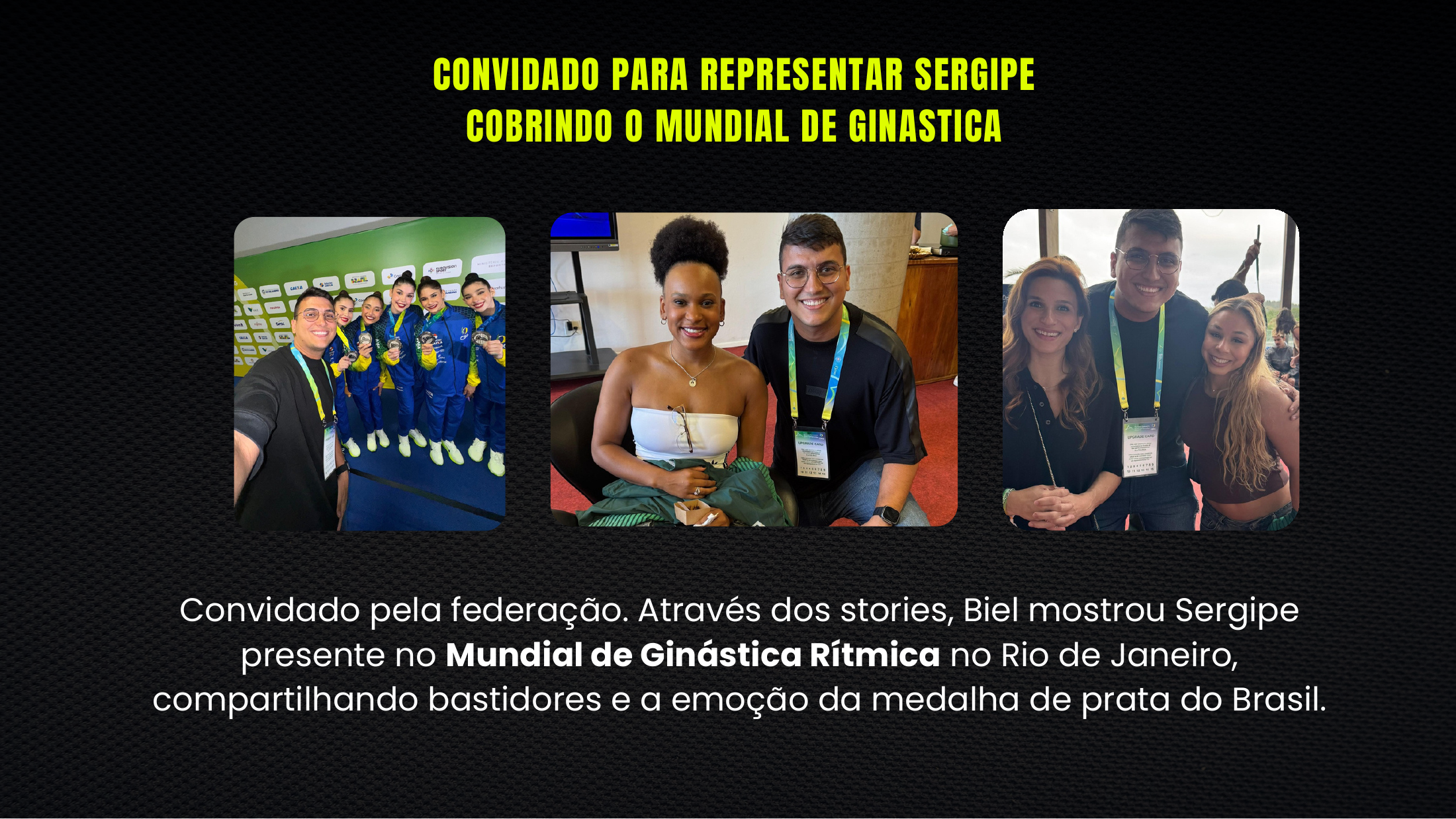 Cobertura esportiva no Mundial de Ginástica
